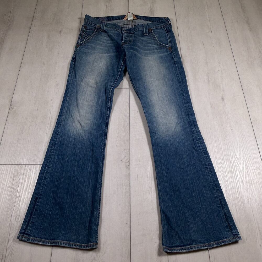 Lucky Brand Lil Maggie Bootcut Jeans Size 10/30 Dark Wash Low Rise Button Fly